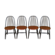 Set of 4 chairs Scandinavian by Sven Erik Fryklund for Hagafors Stolfabrik