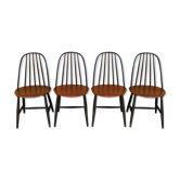 Set of 4 chairs Scandinavian by Sven Erik Fryklund for Hagafors Stolfabrik