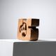 Chandelier en bois d'olivier sculpté, 1970s