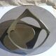 Coffee table space age wood and glass