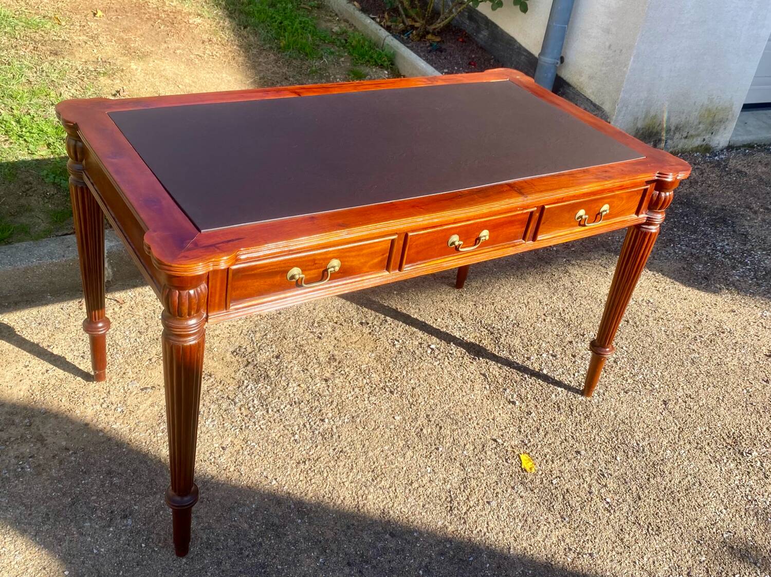 Antique Louis Philippe desk with 3 drawers
