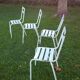 4 metal chairs, 50s