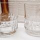 Paire verres à whisky verre ciselé