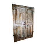 Double portes d'entrée, chêne massif, XIXème