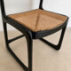Set of 4 Baumann sled chairs with caning.