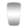 Mid-century modern rockabilly german wall mirror with golden frame, 1970s