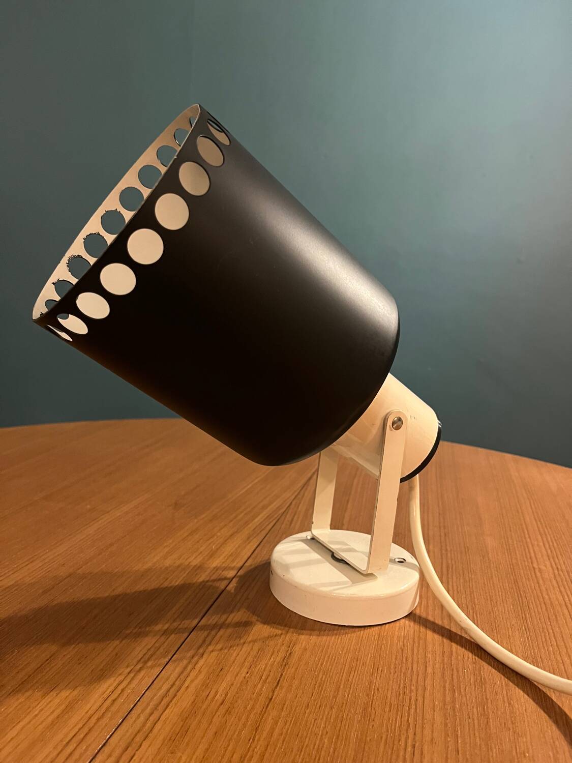 Lita matte black tilting wall light from the 70s/80s
