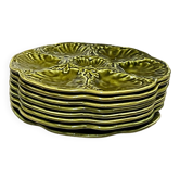 8 assiettes à huîtres Gien
