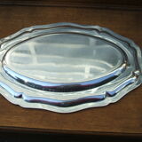 SILVER METAL OVAL DISH