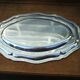 Plat ovale metal argente