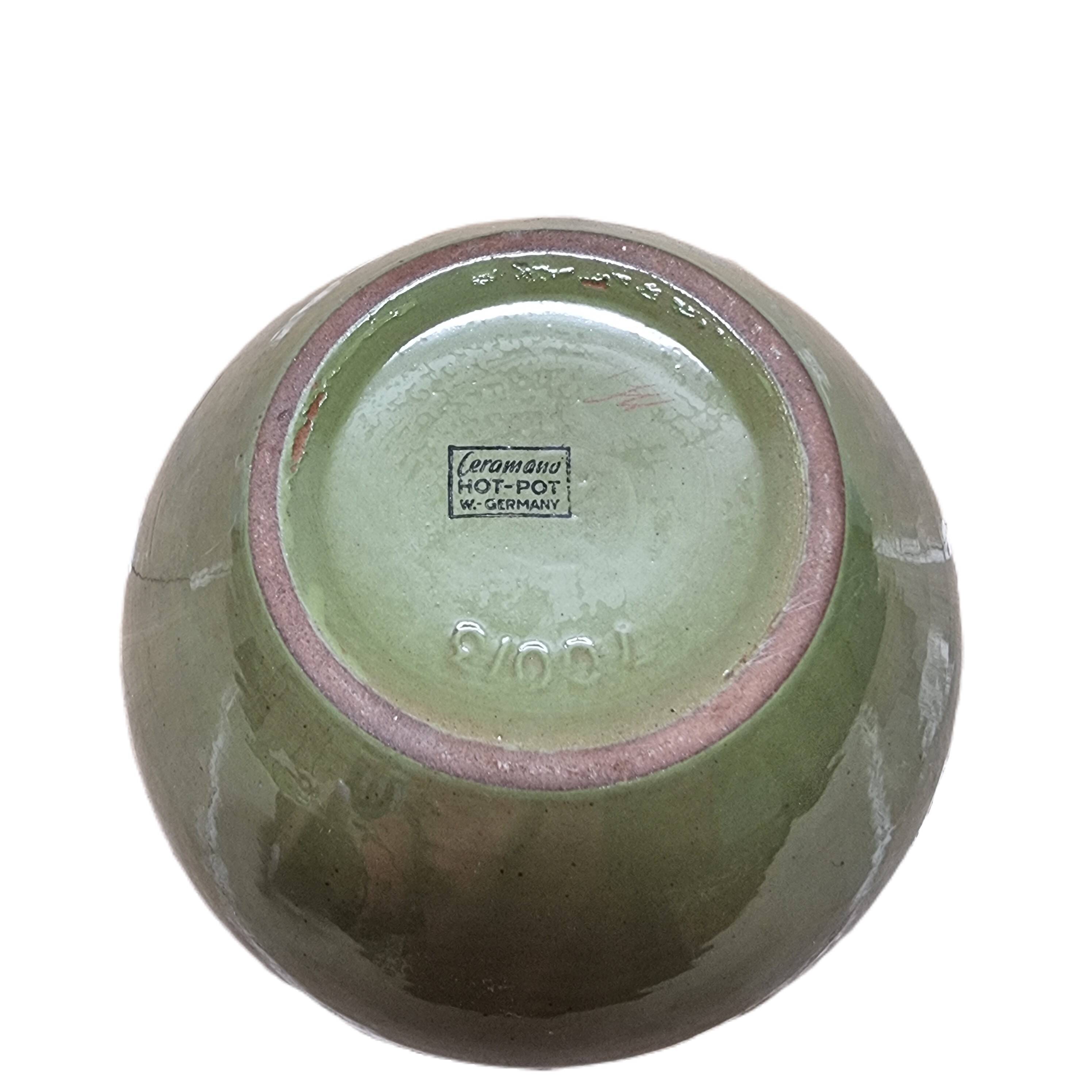 West Germany Bowl Marked Ceramano Hot Pot, 1950s/60s