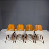 Set of four Tatra dining chairs, Czechoslovakia, 1960s