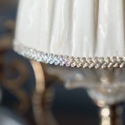 Delta Quattro 5-Light Crystal Table Lamp – Silver Finish