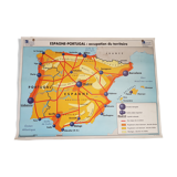 Map, vintage school poster