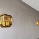 Ensemble de 2 appliques murales géométriques Glashütte Limburg