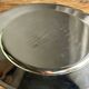 Round silver-plated tray with a wide gold border D30 H2