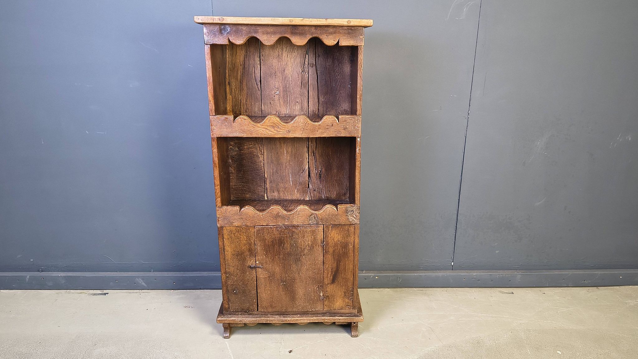 Rustic folk art 'travail populaire' cabinet, France, 19th century