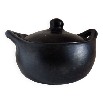 Handmade terracotta casserole dish