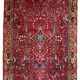 Handmade antique Persian Sarouk rug 3.6' x 5.3' (109cm x 161cm) 1920s