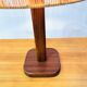 Lampe de table vintage en pin et teck avec nouvel abat-jour, années 70.