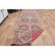 Pink Rainbow Turkish Vintage Handmade Woven Runner Rug 82x285