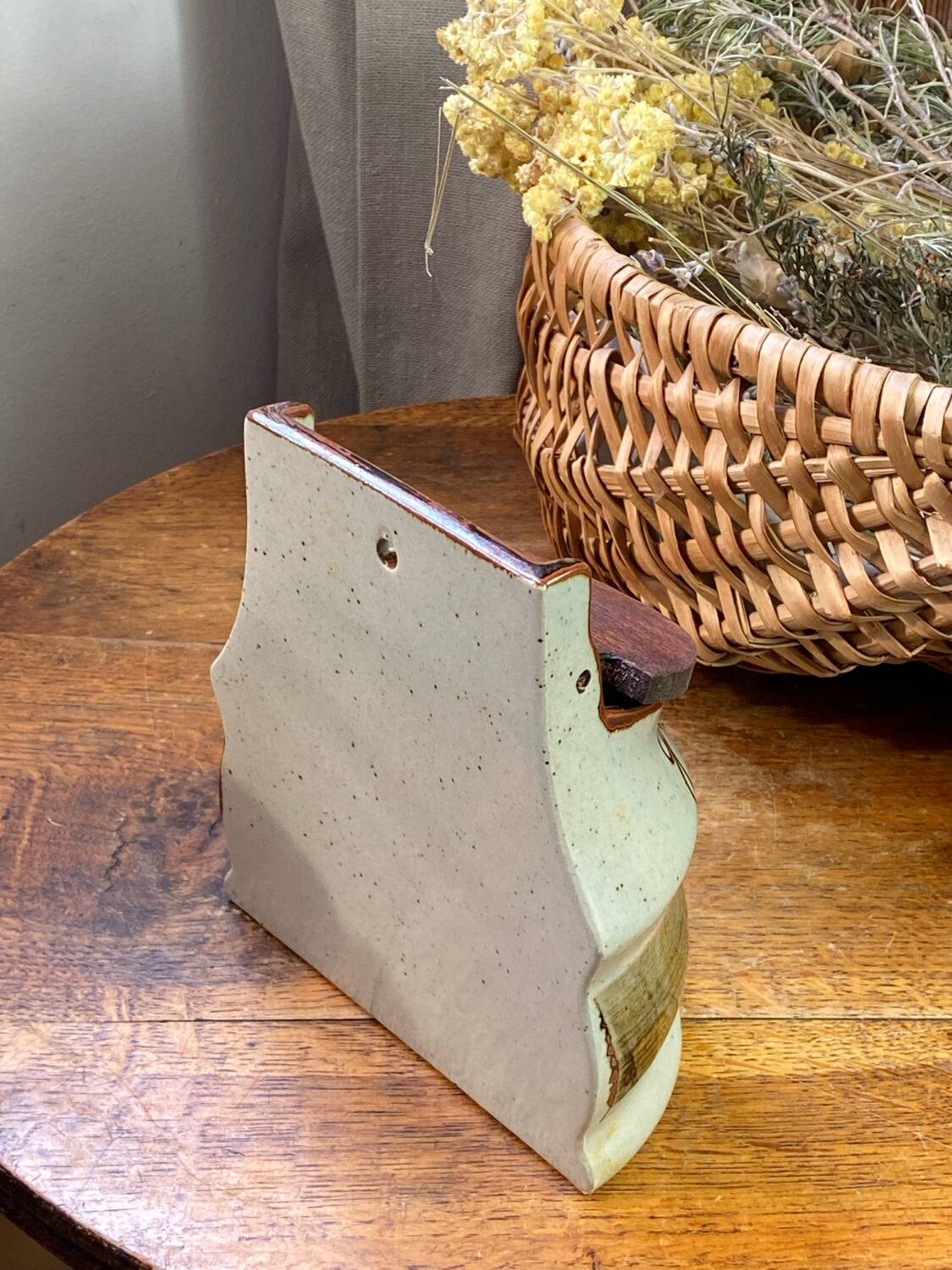 Large salt box in stoneware
