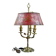 Bronze-gilt bouillotte lamp XIXth century with a tin shade featuring Japonese decoration.