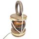Marine lamp float amber blown glass wood and rope