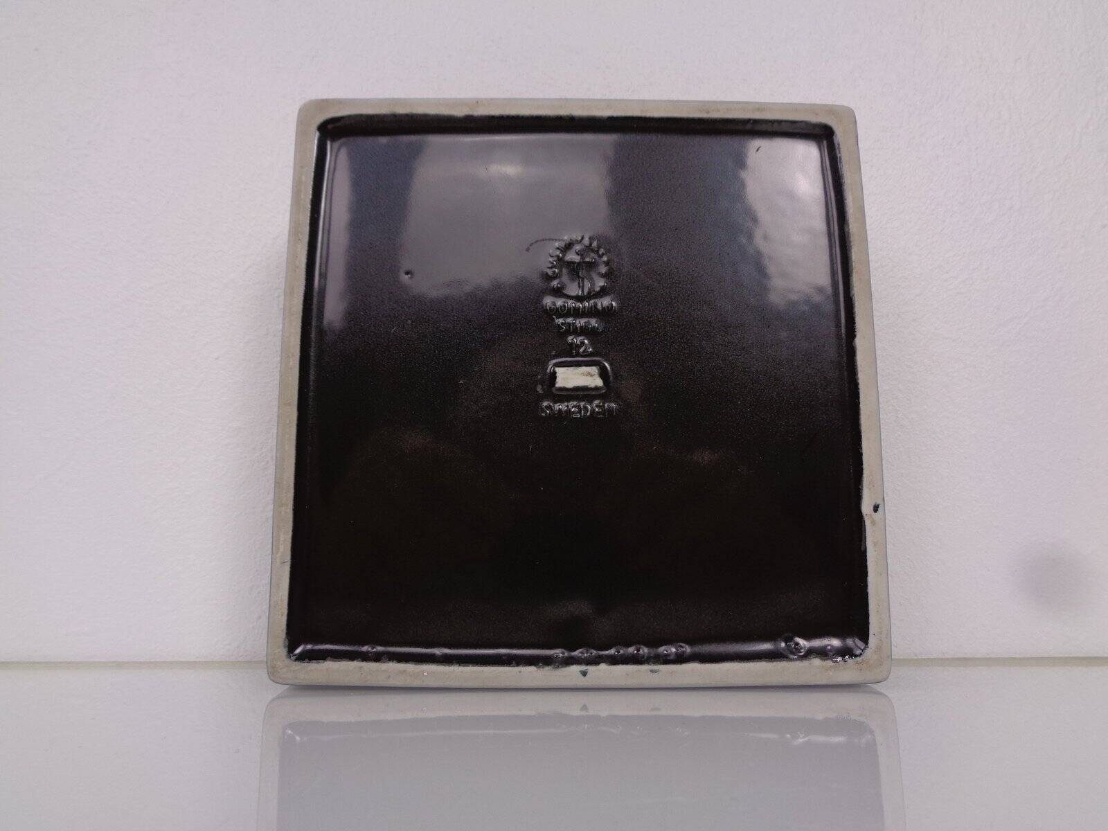 Domino Plate by Stig Lindberg for Gustavsberg, 1950s