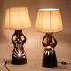 Pair of terracotta lamps, Bastian Le Pemp, 1970s