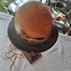 Mushroom lamp in glass paste and bronze Art Nouveau