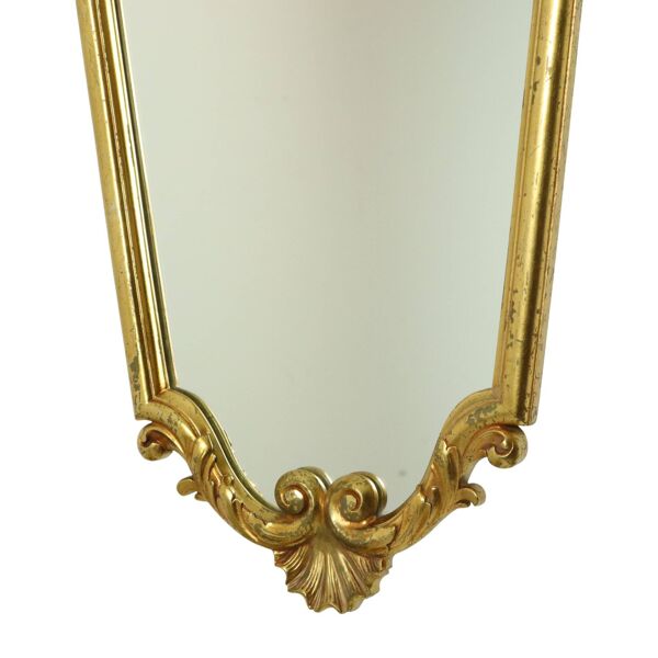 Miroir en feuille d'or classique miroir crêté style baroque 79 cm