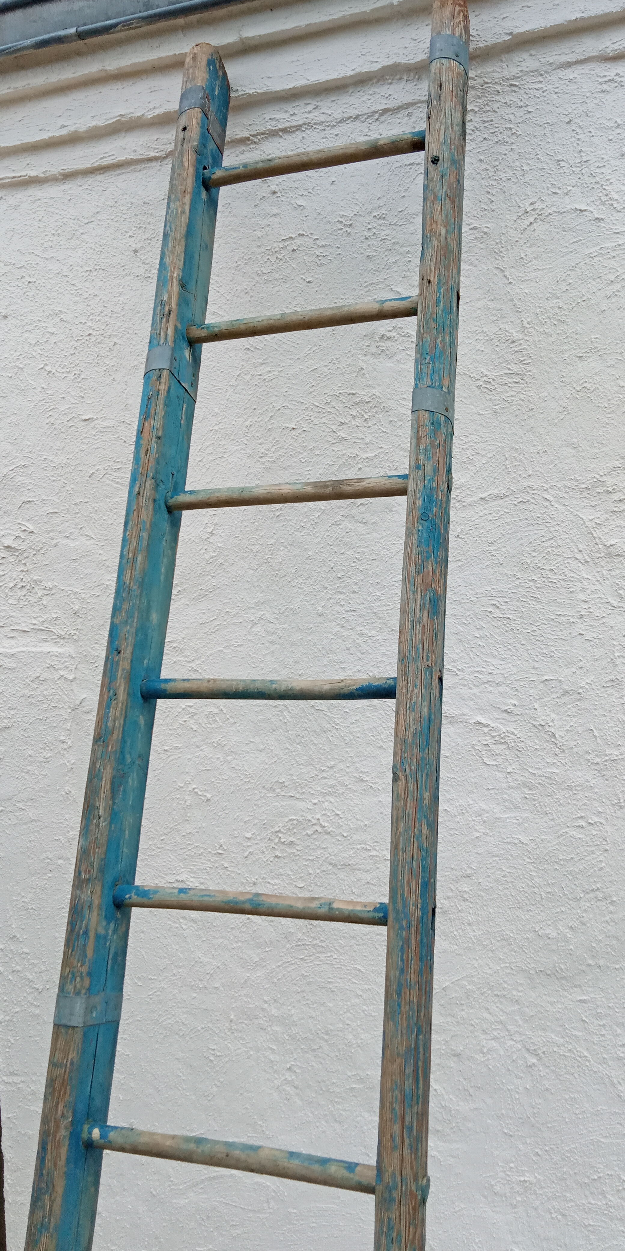 Farm ladder 3.5 m blue patina