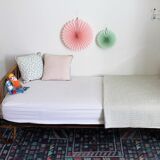 Rattan bed & vintage bamboo