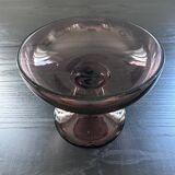 Coupe a fruits en verre améthyste