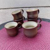 Set of 6 stoneware coffee cups