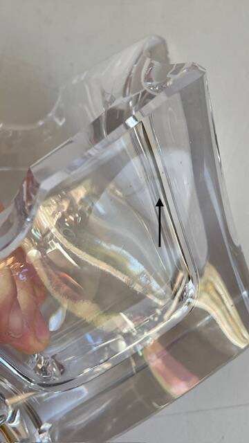 VINTAGE Free-Form Crystal ASHTRAY