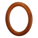 1970s Oval Wooden Mirror, Italy