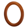 1970s Oval Wooden Mirror, Italy