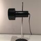 Adjustable lamp in black lacquered metal and chrome. French work. Circa 1970.