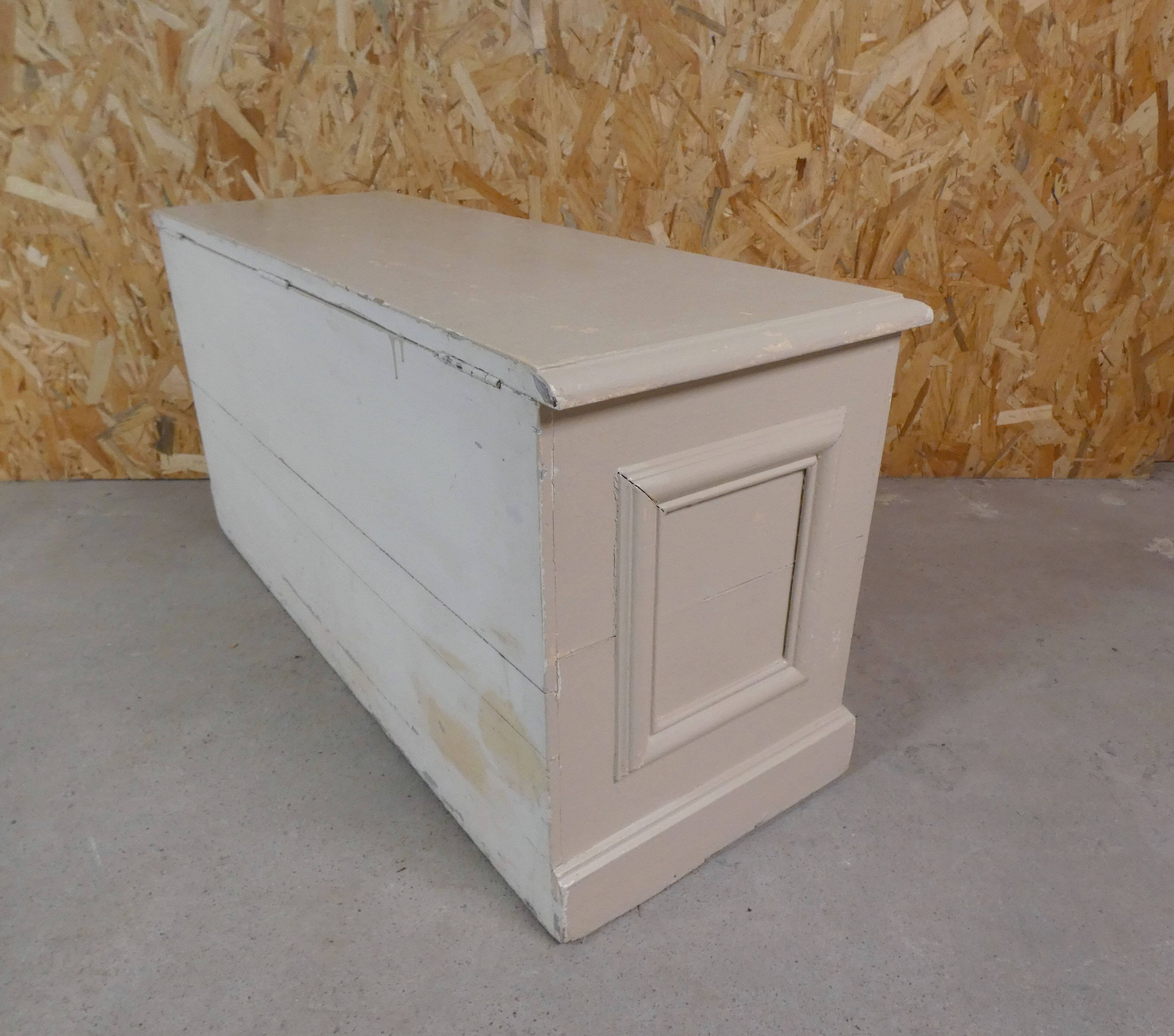 old solid wood bench chest