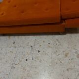 Sofa, daybed art deco, orange velvet
