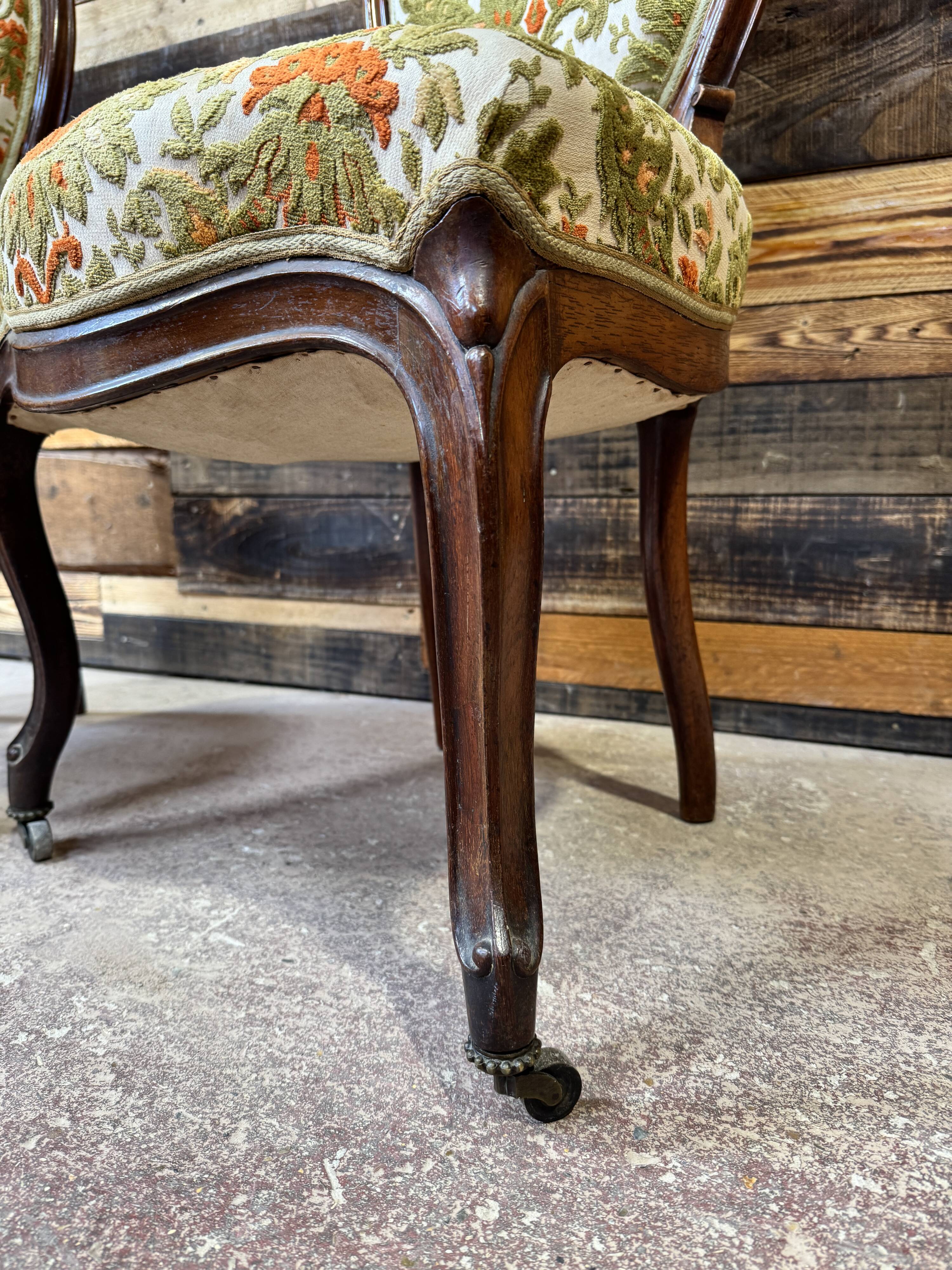 Pair of antique chairs in Louis Philippe style.