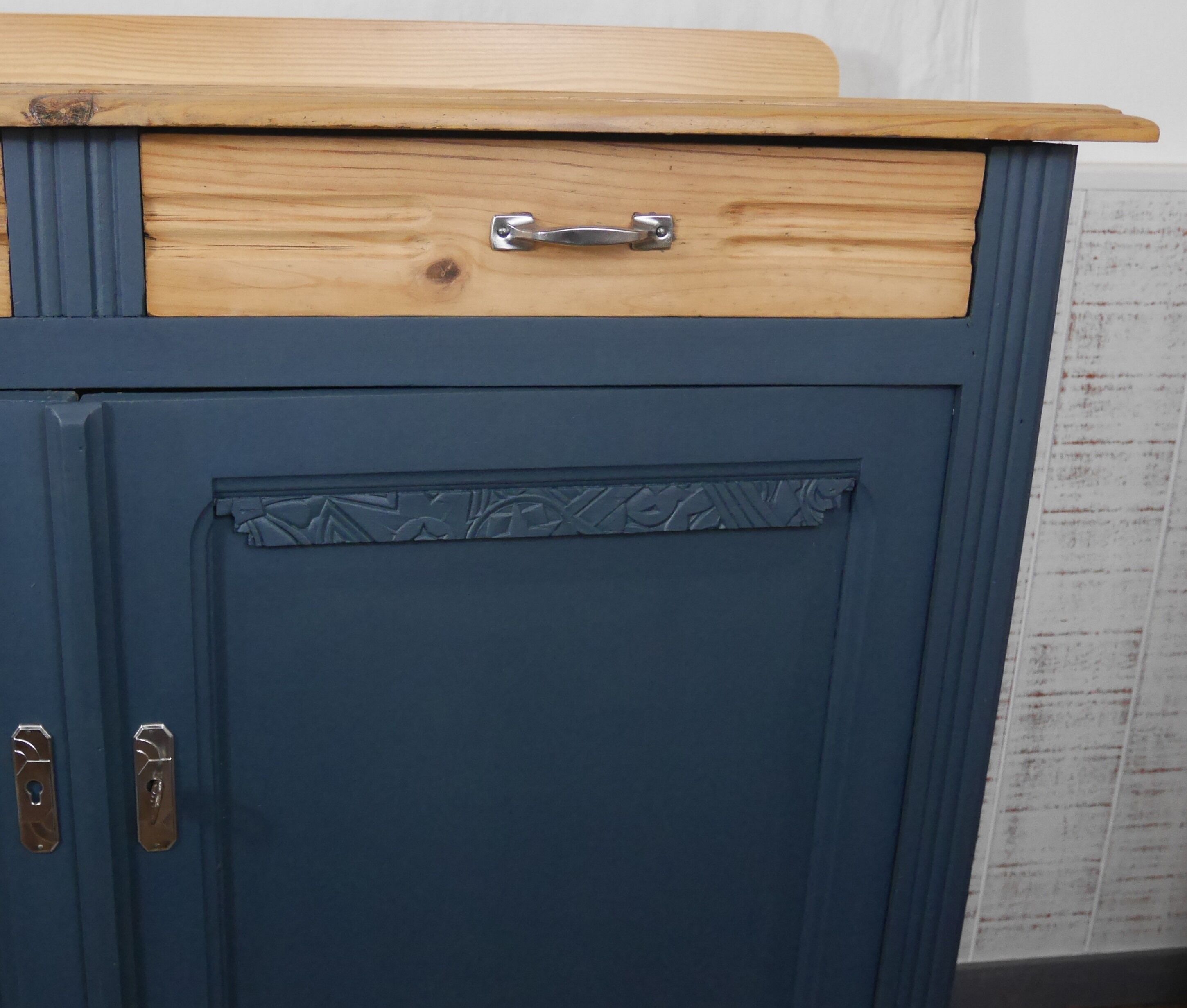 Parisian art deco sideboard blue