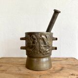Mortar, cast iron pestle