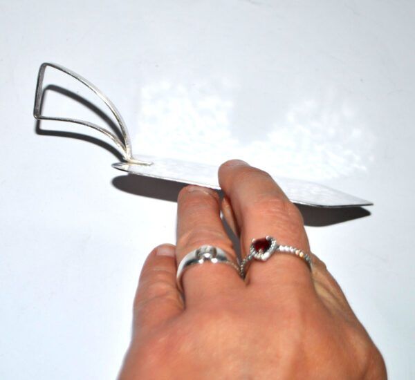 WMF Cake Server DESIGN in hammered silver-plated metal