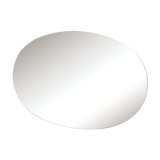 Large oval mirror in beveled and chiseled glass