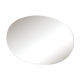 Miroir ovale en verre biseauté et ciselé