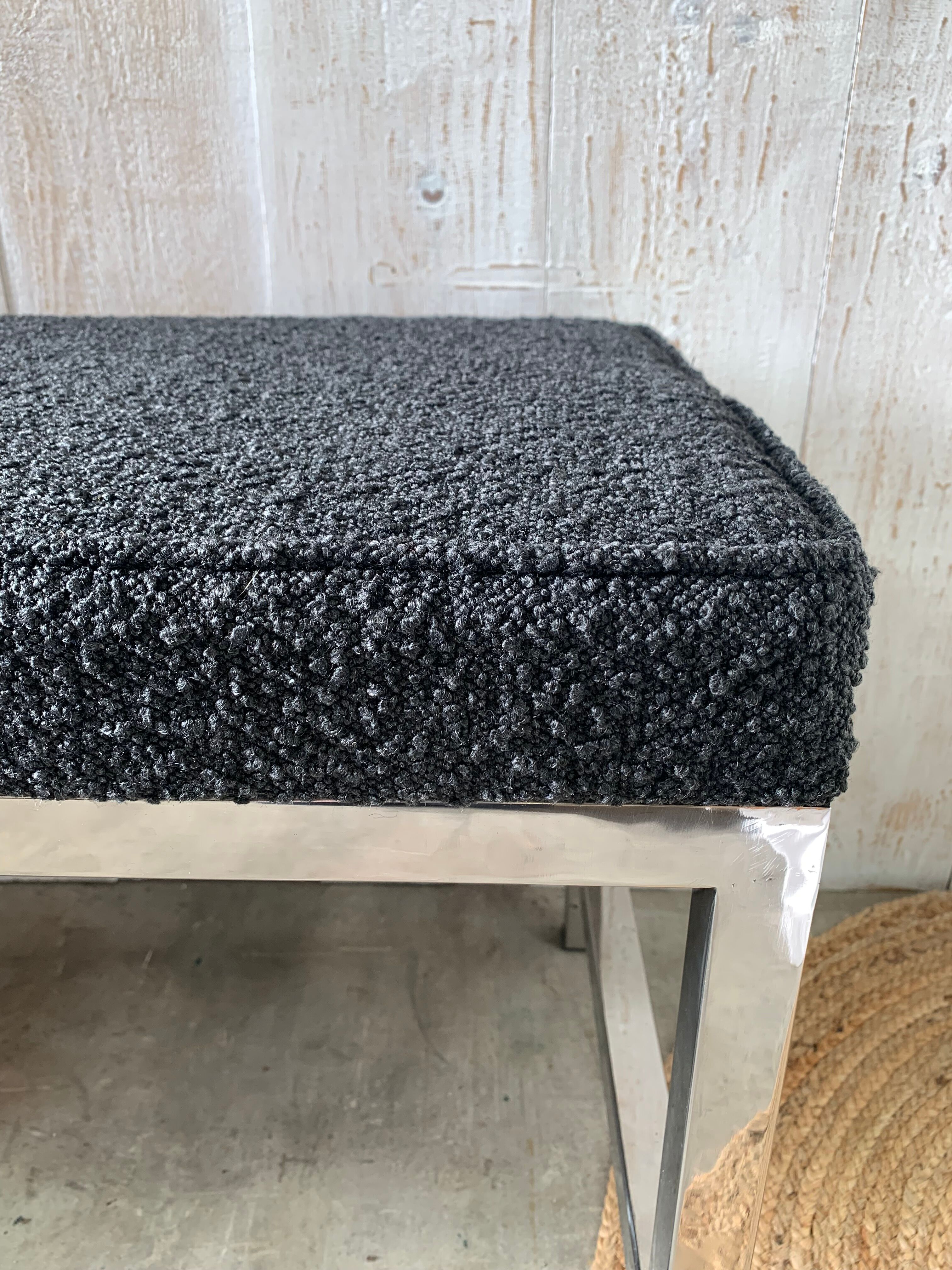 Stainless steel bench 70's
