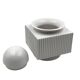 Sergio Asti, postmodern white ceramic vase, Cedit Italy 1970s